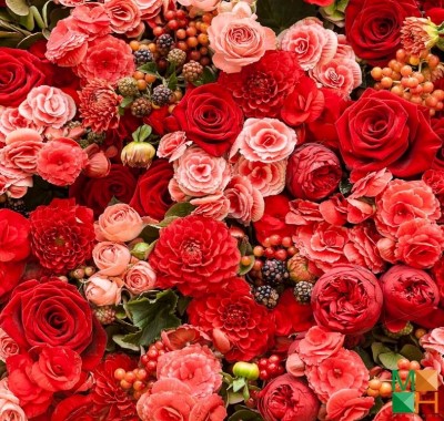 Tranh dán tường Hàn Quốc hoa hồng đẹp FW -116